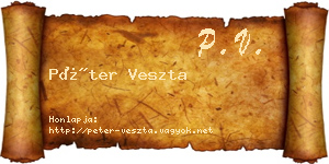 Péter Veszta névjegykártya