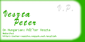 veszta peter business card